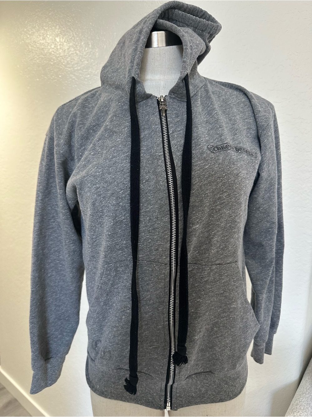 Chrome Hearts Black and Gray Logo Crewneck Interior Print